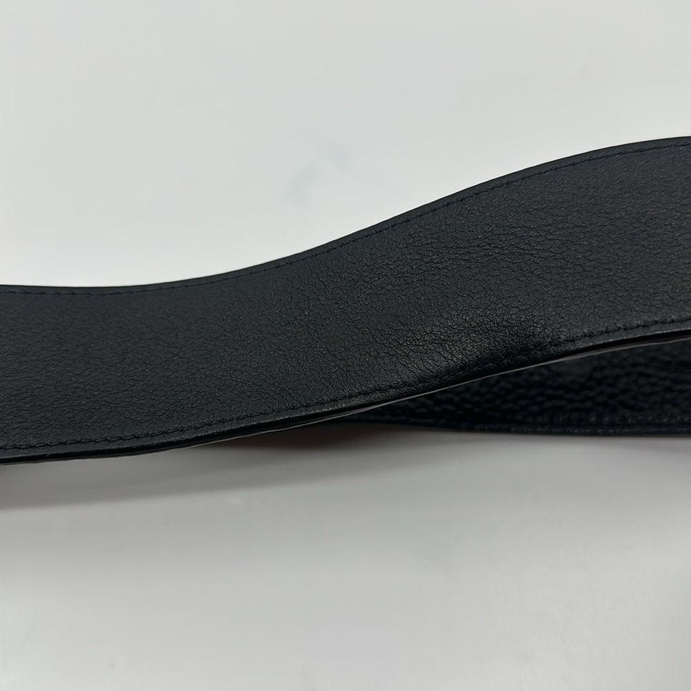 MCM Black Leather Reversible Belt with Silver M Buckle - Picture 15 of 16
